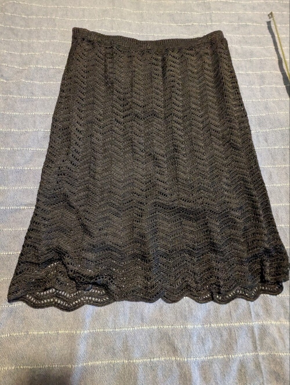 Alfani Black Crochet Skirt, XL